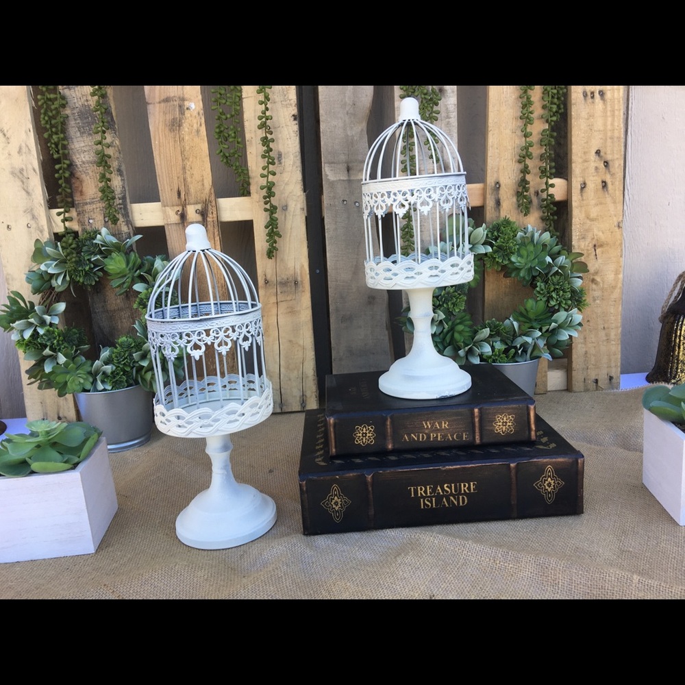 Decorative bird cages (one pair)